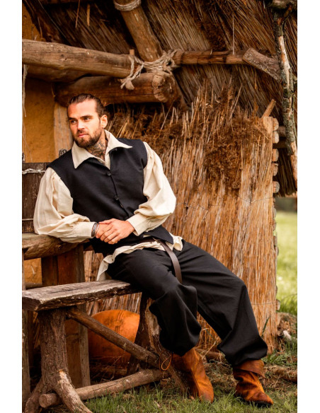 Chaleco medieval tejido a mano Irvin,...