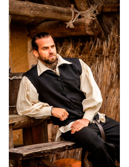 Chaleco medieval tejido a mano Irvin,...