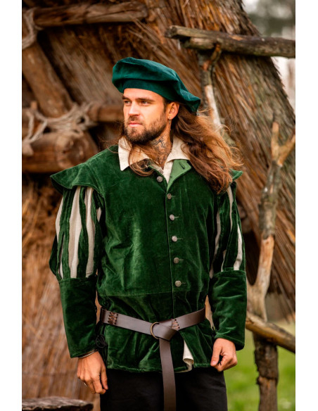 Renaissance groene katoenen hoed,...