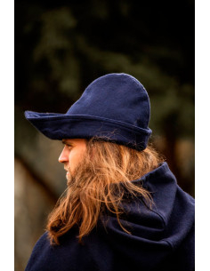 Robin Hood hat i blåt uld 2