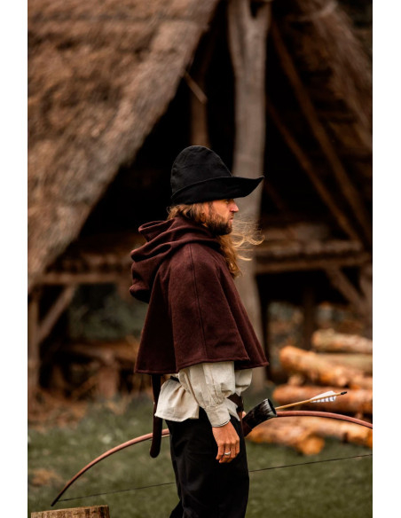 Robin Hood hat i sort uld