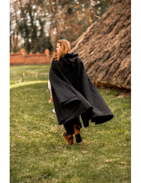 Capa medieval corta cierre correas...