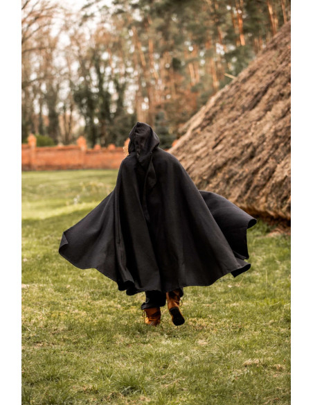 Capa medieval corta cierre correas...