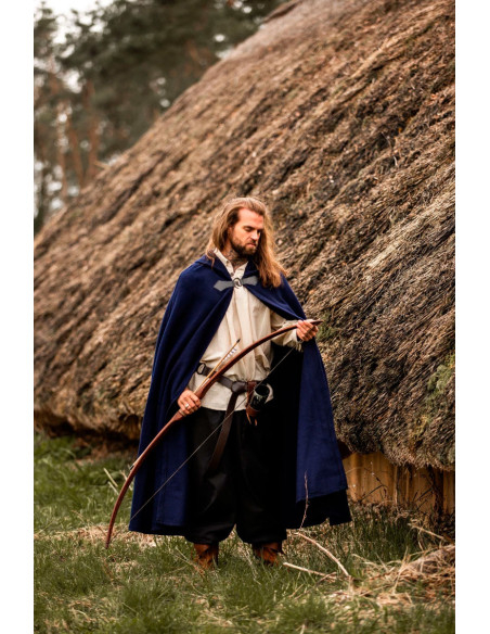 Capa medieval de lana modelo Tjark,...