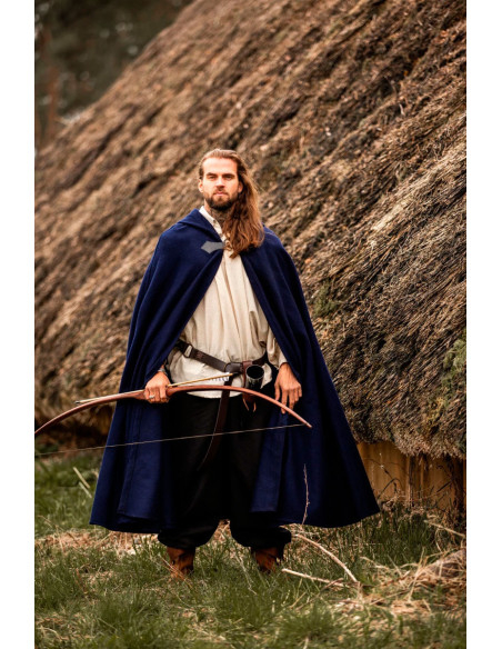 Capa medieval de lana modelo Tjark,...