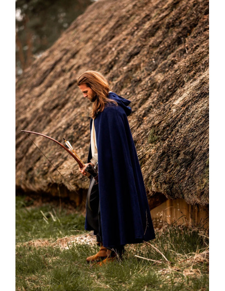 Capa medieval de lana modelo Tjark,...