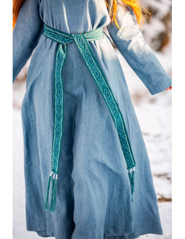 Cinturón vikingo de algodón modelo Caja, azul