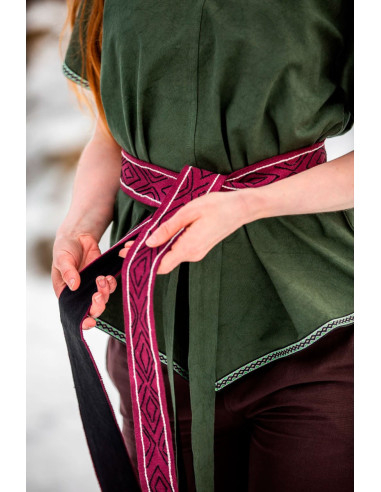 Cinturón vikingo de algodón modelo Caja, rojo