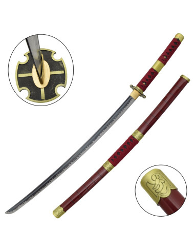 Katana no oficial hecha a mano Sandai Kitetsu de Zoro - One Piece