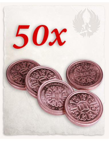 Set 50 monedas de cobre para LARP