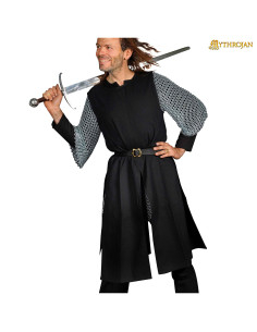 Tabardo medieval guerrero vikingo, negro