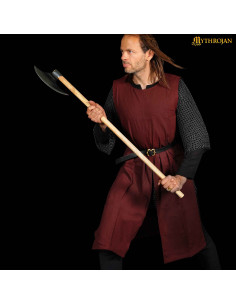 Tabardo medieval guerrero vikingo, marrón 2