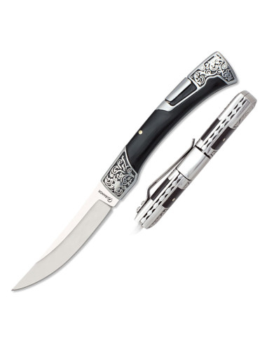 Albainox-mærket kniv dekoreret sort harpiks (21,3 cm.)