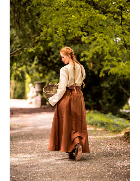 Middelalderlig nederdel kvinde Tobak