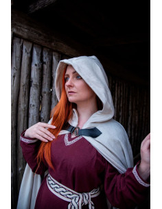 Capa medieval de lana modelo Tjark, color natural 2