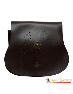 Bolso medieval redondo con chapa