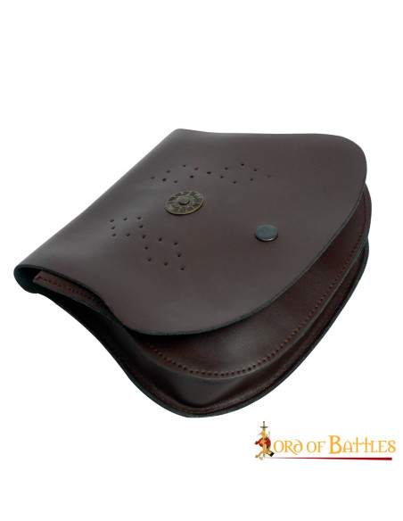 Runde mittelalterliche Tasche mit Teller