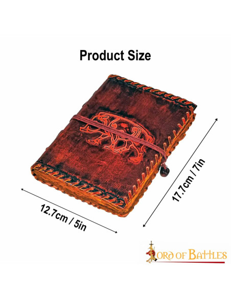 Diario de cuero medieval del Reino de...