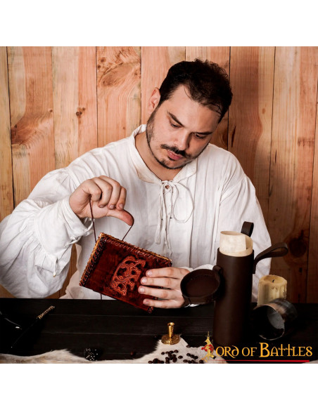 Diario de cuero medieval del Reino de...