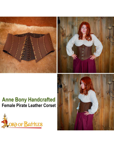 Braunes Piraten-Anne-Bony-Korsett aus...
