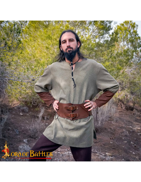 Dobbelt læder krigerbælte (111,8 cm.)