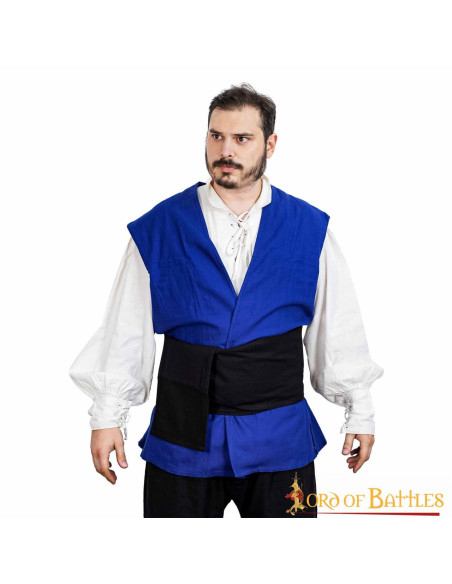 Cinturón medieval Pirata lona negra Cinturón medieval Pirata lona negra