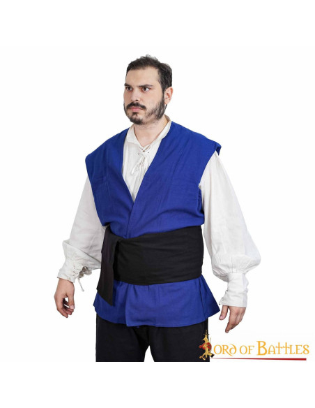 Cinturón medieval Pirata lona negra Cinturón medieval Pirata lona negra