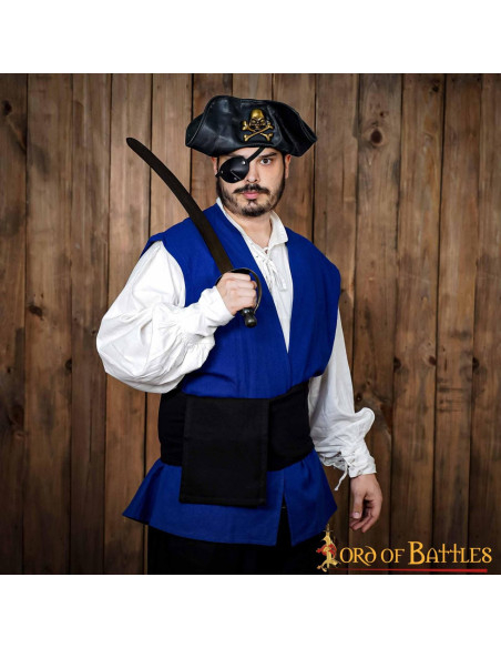 Middelalderlig Pirate sort kanvas bælte