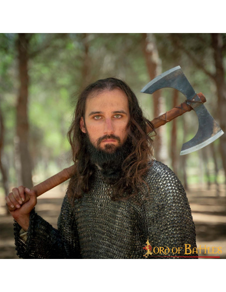 Milde stalen maliënkolder platte ring...