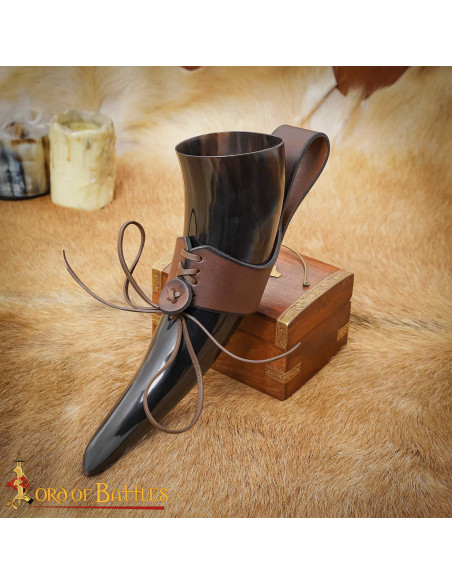 Tahalí medieval de cuero para...