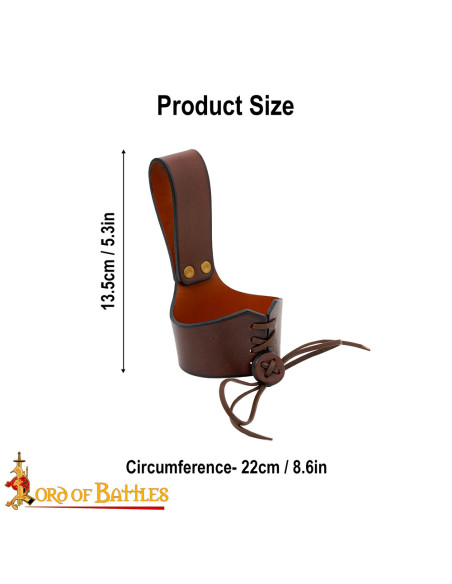 Middelalderlig læder baldric til...