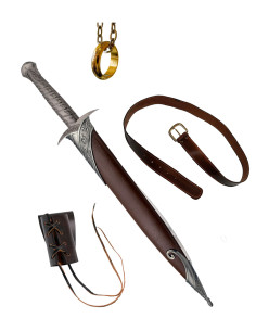 Pack Frodo: Colgante Anillo y Espada con cinturón y...