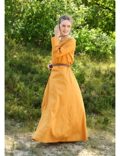 Vikingekjole til kvinder, model Milla, sennepsgul 2
