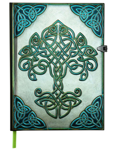 Dagbog med Celtic Tree of Life-design (144 sider)