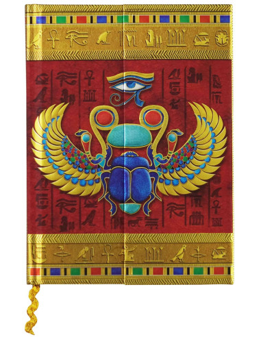 Tagebuch mit ägyptischem Skarabäus-Design (144 Seiten)