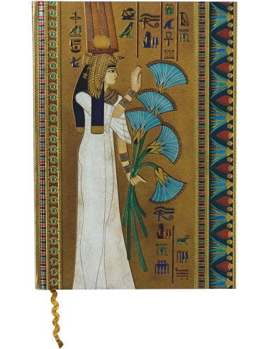 Dagbog med egyptisk papyrusdesign (144 sider)