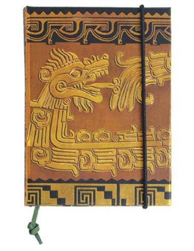 Dagbog med præcolumbiansk mini-aztekisk design (144 sider)