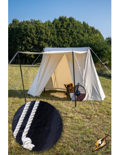 Carpa medieval negra para intrépidos guerreros, 2 x 4...