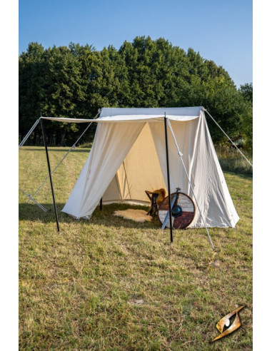 Middeleeuwse tent voor onverschrokken krijgers, 2 x 4 meter. (compacte versie)
