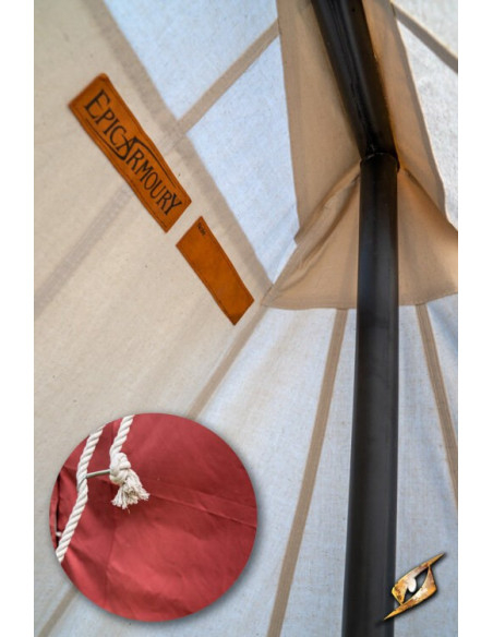 Middeleeuwse rode tent voor...