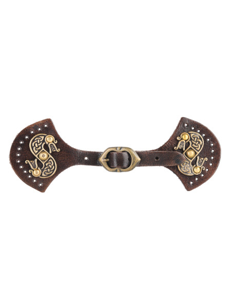 Cierre de capa medieval en cuero...