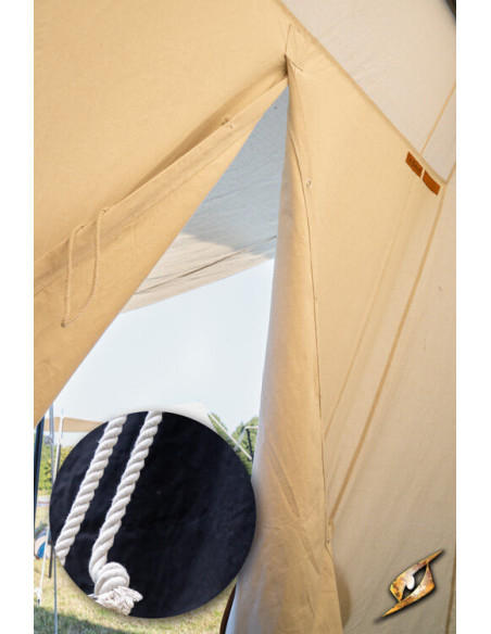 Carpa medieval negra para guerreros,...