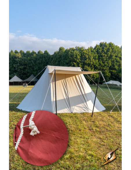 Mittelalterliches rotes Zelt für...