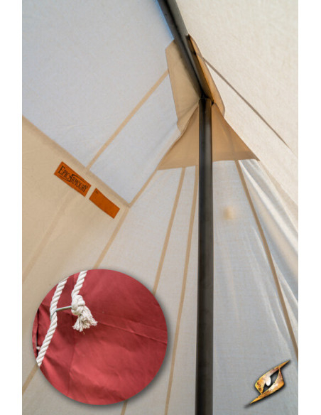 Middeleeuwse rode tent voor krijgers,...