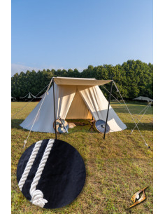 Carpa medieval negra para guerreros, 4 x 6 mts. (Versión...