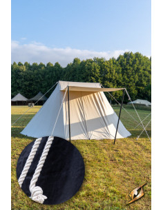 Carpa medieval negra para guerreros, 4 x 6 mts. (Versión... 2