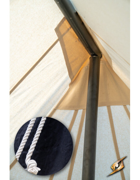 Schwarzes mittelalterliches Zelt für...