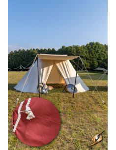 Carpa medieval roja para guerreros, 4 x 6 mts. (Versión...