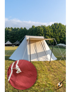 Carpa medieval roja para guerreros, 4 x 6 mts. (Versión... 2