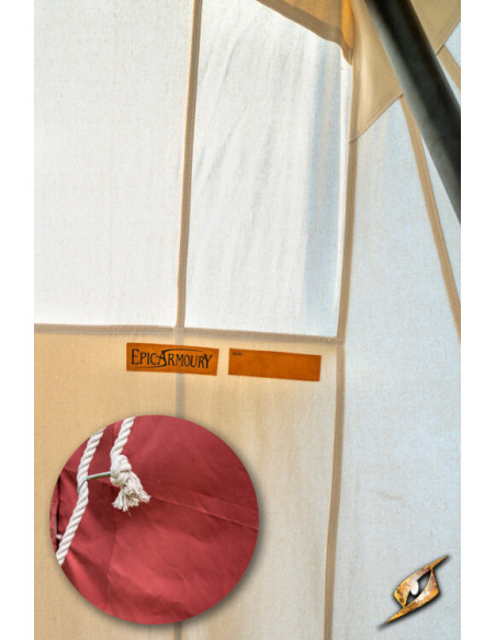 Mittelalterliches rotes Zelt für...